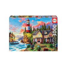 Educa 3000 db-os puzzle - Világítótorony az óceán mellett (18507) puzzle, kirakós