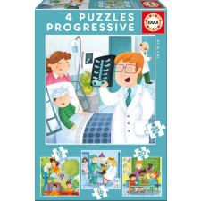 Educa 4 az 1-ben puzzle (6,9,12,16) - Foglalkozások (17146) puzzle, kirakós
