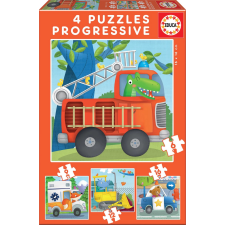 Educa állatos mentők gyerek puzzle 4 az 1-ben puzzle, kirakós