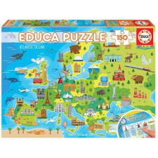 Educa Európa térkép puzzle, 150 darabos, 48 x 34 cm-es kép, E18607 puzzle, kirakós