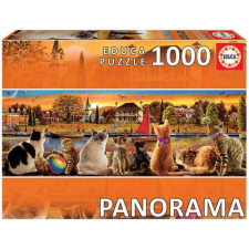 Educa Panorama puzzle, 1000 db-os - Macskák a rakparton puzzle, kirakós