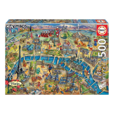 Educa Párizs térképe puzzle, 500 darabos puzzle, kirakós