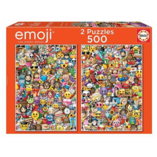 Educa Puzzle Emoji 2x500 db-os (17992) puzzle, kirakós