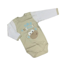 EEVI Hosszú ujjú body - Drapp Majmocás - 80 kombidressz, body