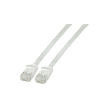 EFB RJ45 Flachpatchkabel U/UTP, Cat.6A, PVC, 5m, weiß (K8107WS.5) kábel és adapter