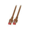 EFB RJ45 Patchkabel S/FTP, Cat.6, LSZH, 0,5m, braun (K5517.0,5)