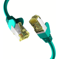 EFB S/FTP CAT6A Patch kábel 0,15m - Zöld kábel és adapter