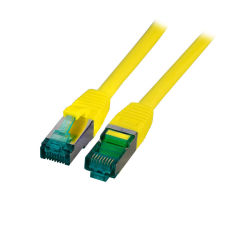 EFB S/FTP CAT6a Patch kábel 1m Sárga kábel és adapter