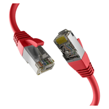 EFB S/FTP CAT8.1 Patch kábel 0.25m - Piros kábel és adapter