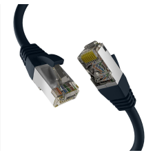 EFB S/FTP CAT8.1 Patch kábel 0.5m - Fekete kábel és adapter