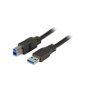 EFB USB3.0 Anschlusskabel A-B,St-St,3,0m,schwarz,Classic (K5247SW.3)
