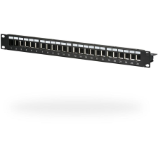 EFB Verteilerfeld Patchpanel 19 Zoll 1HE, 24-Port, (EC020100002) asztali számítógép kellék