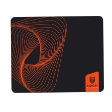Egérpad - Liocat PD 306S - fekete/narancssárga egérpad (290 x 260 mm, szövet) egérpad