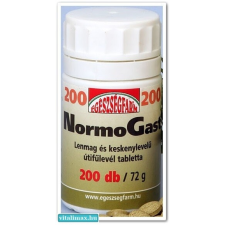  EGÉSZSÉGFARM NormoGast béltisztító tabletta - 200 db gyógyhatású készítmény