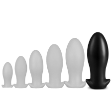 EggPlay Saurus Egg XXXL – prémium szilikon análsapka fekete anál