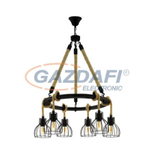 EGLO 43194 függeszték E27 6x28W fekete/borostyán Rampside világítás
