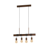 EGLO 43523 Függ E27 4x60W antik barna Townshend4
