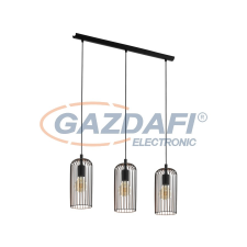EGLO 49645 függeszték E27 3x60W fekete/réz Roccamena világítás