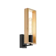 EGLO 49698 Fali E27 1x60W fekete/fa Littleton világítás