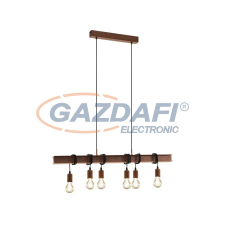 EGLO 49859 függeszték E27 6x60W barna Townshend 4 világítás