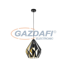 EGLO 49931 függeszték E27 1x60W fekete/arany Carlton1 világítás