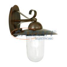 EGLO 83589 Kültéri fali E27 1*60W magasság: 31cm antik-barna Milton kültéri világítás