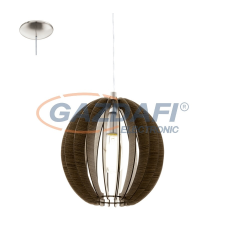 EGLO 94635 Függeszték E27 1x60W barna 30cm Cossano világítás