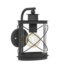 EGLO 94843 Kültéri fali le E27 1x60W fekete Hilburn kültéri világítás