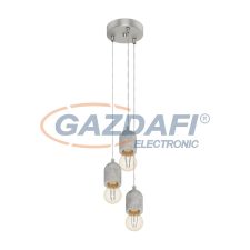 EGLO 95523 Függeszték E27 3x60W szürke Silvares világítás