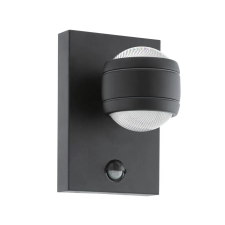 EGLO 96021 LED-es kültéri fali 2x3,7W IP44 szenzor fekete Sesimba1 kültéri világítás