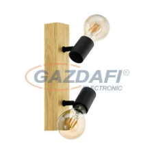 EGLO 98112 Fali/mennyezeti lámpa E27 2x60W tölgy/fekete Townshend3 világítás