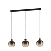 EGLO 99615 Függeszték E27 3x40W fek/barna Oilella