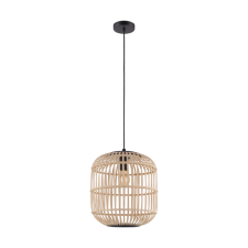 EGLO BORDESLEY FÜGGESZTÉK E27 1X28W FEKETE/FA világítás