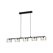 EGLO Copillos fekete-átlátszó LED függesztett lámpa (EGL-39875) LED 5 izzós IP20 világítás