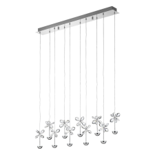 EGLO Eglo Pianopoli 93663 kristály függeszték, 10x2,5W LED, 3000K, 10x270 lm világítás