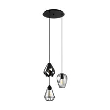 EGLO Függeszték E27 3x40W 34cm fek Distaff világítás