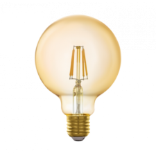 EGLO LED lámpa , égő , izzószálas hatás , filament , E27 , G95 , 4.9W , meleg fehér ,... izzó