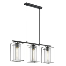 EGLO LONCINO Függeszték E27 3x60Wfekete/átl. világítás