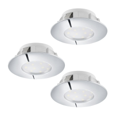EGLO Pineda LED beépíthető kerek 3x6W 7,8cm króm fix világítás