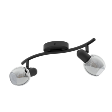 EGLO POLLICA fekete LED spot lámpa (EG-98625) E14 2 izzós IP20 világítás