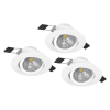 EGLO Saliceto 900745 süllyesztett lámpa, 3x6W LED, 2700K, 1350 lm