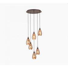 EGLO SIRACUSA barna rézszínű függeszték E27 6x60W 500 mm világítás