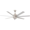 EGLO Távirányítós mennyezeti ventilátor, nikkel színű (Azar)