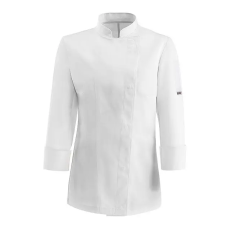 egochef Női szakács kabát - fehér, hosszú ujjú, patentos