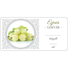  Egres lekvár öntapadós műanyag alapú cimke 6 db/csomag dekorációs kellék