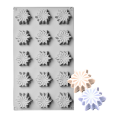 egyéb 15 részes szilikon forma - Hópehely, hópihe sütés és főzés