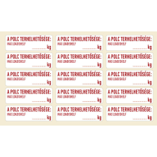 egyéb A POLC TERHELHETŐSÉGE: … KG, vinil öntapadó, 60x20 információs címke
