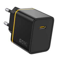egyéb AOHI A325 USB-C Hálózati töltő - Fekete (30W) mobiltelefon kellék