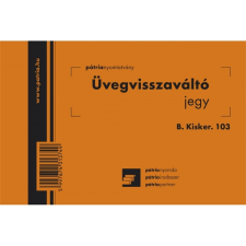 EGYEB BELFOLDI B.KISKER.103 105x70mm 100lapos "Üvegvisszaváltó jegy" nyomtatvány (B.KISKER.103) nyomtatvány