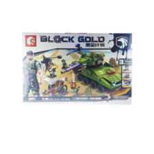 egyéb Block Gold összerakható tank figurákkal játékfigura